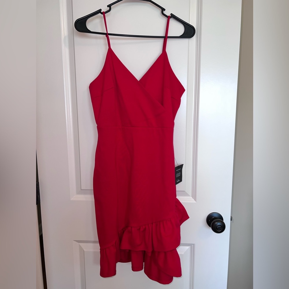 NWT Lulu’s Sealed With a Kiss Red Bodycon Dress